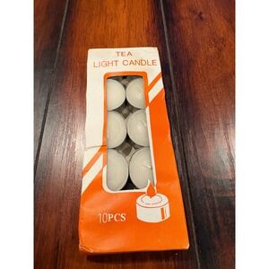 10 Count Tea Light Candles White Unscented Party Wedding Home Decor